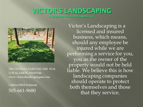 Victor's Landscaping philosophy