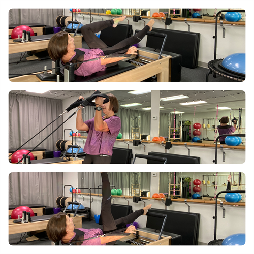 Upper body and core work on Reformer