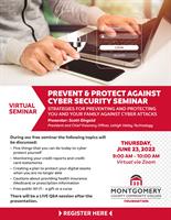 Prevent & Protect Against Cyber Security Seminar- Strategies for preventing and protecting you and your family against cyber attacks