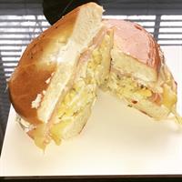 pressed bagel sandwiches--all types available