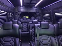 Interior of 14-passenger Mercedes-Benz Executive Coach