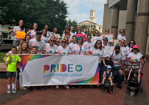 Warner employees march in the 2018 Nashville Equality Walk.
