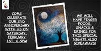 Celebrating our 2nd Anniversary painting Midnight Glow