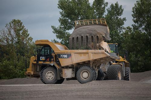 Loading product at our Williamsville Quarry.