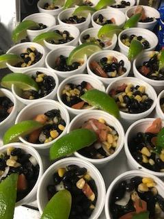 Black bean and corn relish for a private event
