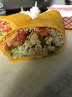 Delicious grilled chicken wrap