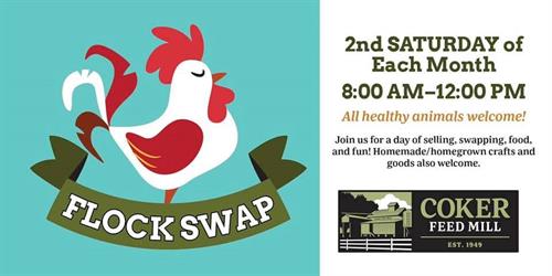 Our flock swap is held the 2nd Saturday every month