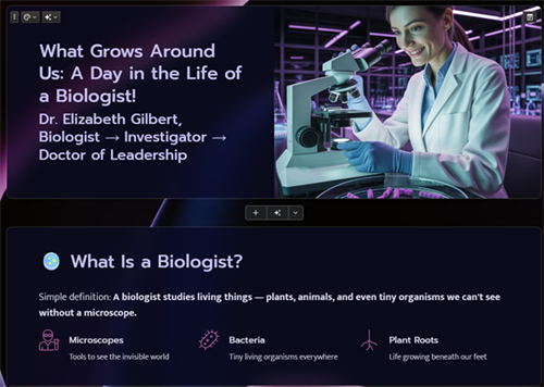 Presented at the  Saint Mary Catholic School Career Day. We got to talk with the students about my journey from biologist to investigator to doctor in leadership.