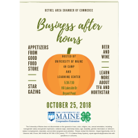 Business After Hours with UMaine 4H Camp at Bryant Pond