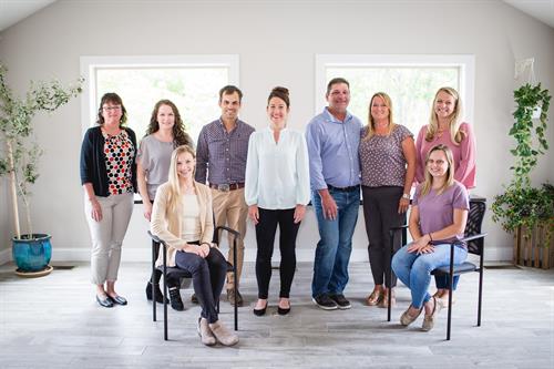 Our team! We are a group of 3 brokers, 3 associate brokers, a sales agent, Mark of Peak Properties Vacation Rentals, and a marketing director.