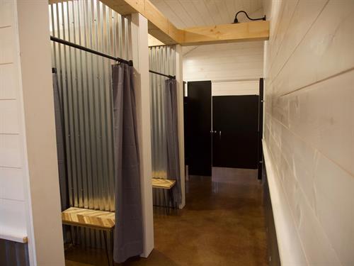 Bathhouse showers and toilet stalls