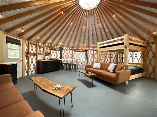 Unique layouts at each yurt