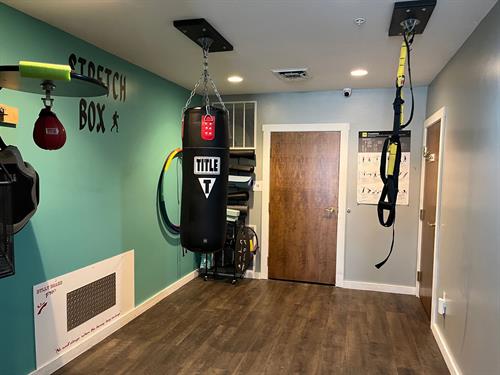 boxing/stretching area boxing/stretching area