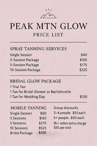 spray tan pricing spray tan pricing