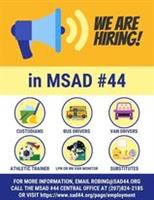 Now Hiring for Multiple Jobs at SAD#44