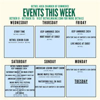 Fun Things To Do in the Bethel Area This Week!