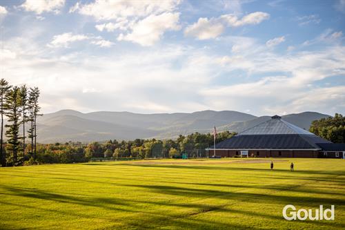 The View of The Farnsworth Field House and Mountains