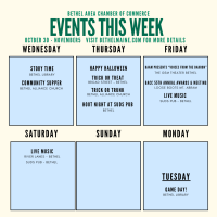 Bethel Area Weekly Happenings