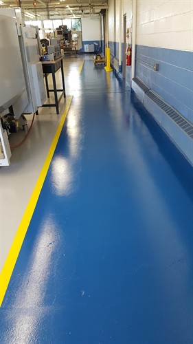 Epoxy flooring with Safety Lines