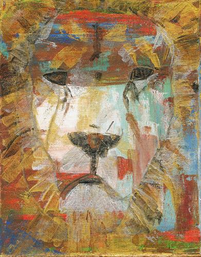 Robin's Lion Spirit painting