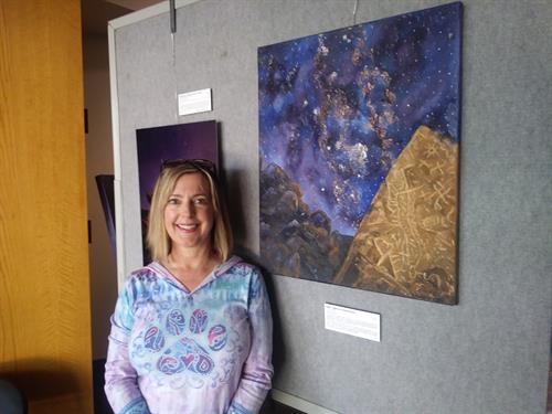 Robin at University of AZ LPL Planetary Sciences art show