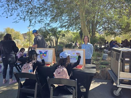 Robin at STEAM art event at The Living Desert