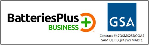 Batteries Plus of Monroe supports Commerical Business and Federal Entities with GSA