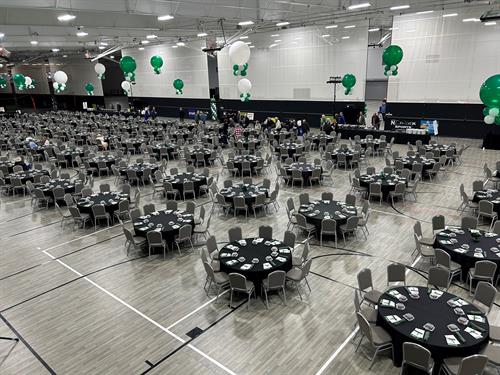 Dinner in sports complex- up to 2000 people 