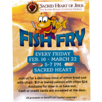 Sacred Heart Church Hosting Fish Fry Fridays