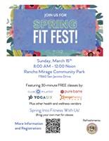 FitFest 2026 Brings a Morning of Free Fitness, Wellness and Community to  Rancho Mirage on March 15th