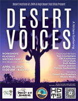 Desert Institute at JTNPA Announces Desert Voices:   A Day of Writing and Storytelling in Joshua Tree