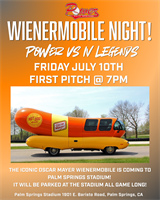 Iconic Oscar Mayer Wienermobile Rolls Into Palm Springs Stadium This Friday!