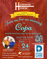 Hanson House Foundation Announces 23rd Annual Gala: “An Evening at COPA: Where Rhythm Meets Philanthropy”