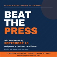 Rancho Mirage Chamber Sets September 18 Deadline for Inclusion in Valley’s Largest Shop Local Guide