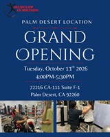 Muscles in Motion Expands to Palm Desert, Hosting Grand Opening Event on October 13