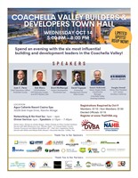 Coachella Valley's Top Building and Development Leaders to Gather for Exclusive Town Hall Panel