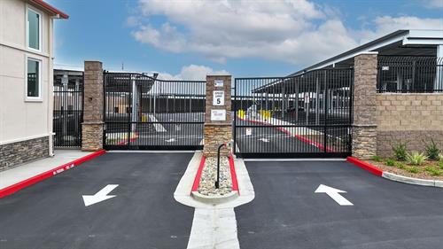 Controlled gate access designed to keep your RVs, boats, and belongings secure 24/7.