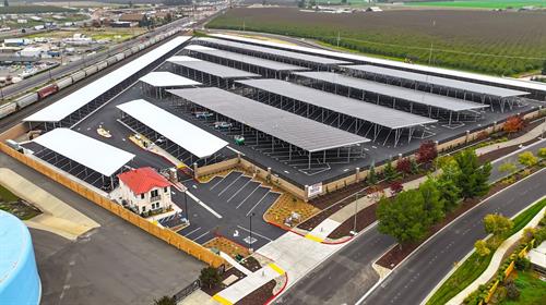 A bird’s-eye view of our facility, conveniently located right off Highway 99 for easy access and quick stops. Storage made simple.