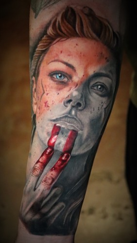 Vikings - Lagartha - Realistic portrait tattoo