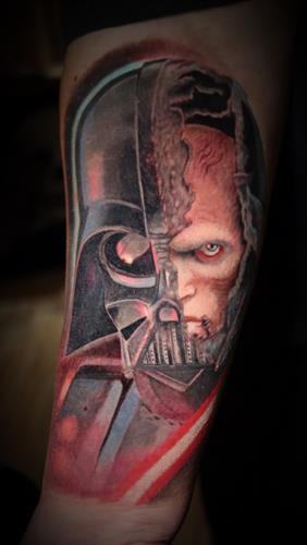 Starwars Tattoo - Darth Vader - Colour realism Tattoo - Tattooed in Whistler by Steve Kretz