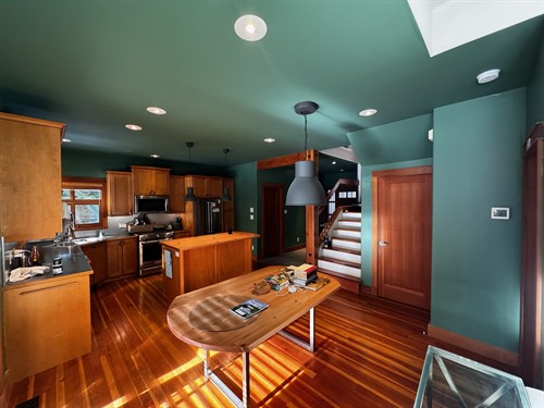 A unique interior repaint in Whistler using Benjamin Moore’s Aura