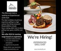 Experienced Grill Chef for The Rimrock Cafe