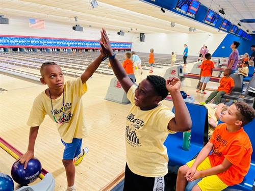 YMCA Summer Camp enjoys a field trip to the bowling alley