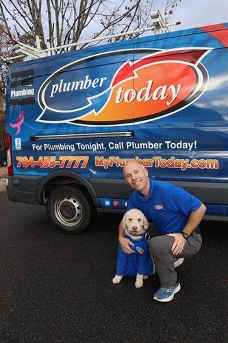 Greg and our mascot Midas
