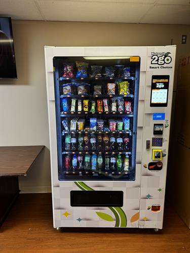 Combo Snack and Drink Machine at a Rehabilitation Facility.