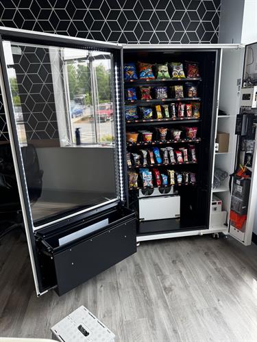 Combo Snack and Drink Machine at a Manufacturing Facility