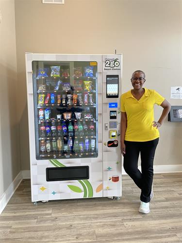 Combo Snack and Drink Machine at an Apartment Complex
