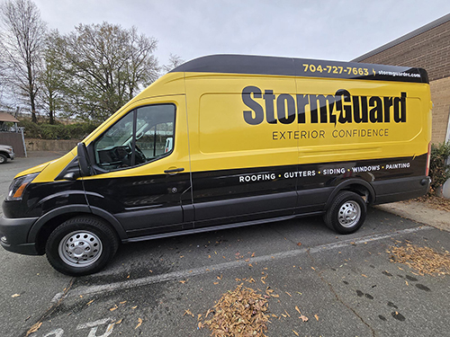Van wrapped with new logo and colors