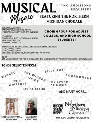 Join The Northern Michigan Chorale Rehearsals For Spring Concert - Mar 