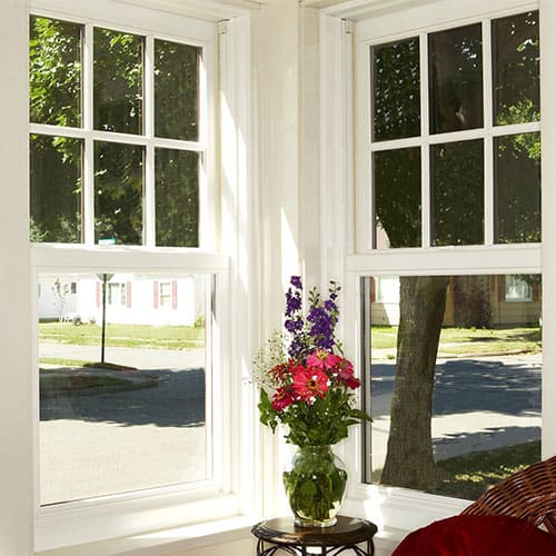Spring has sprung with these beautiful corner double hung windows! Spring has sprung with these beautiful corner double hung windows!